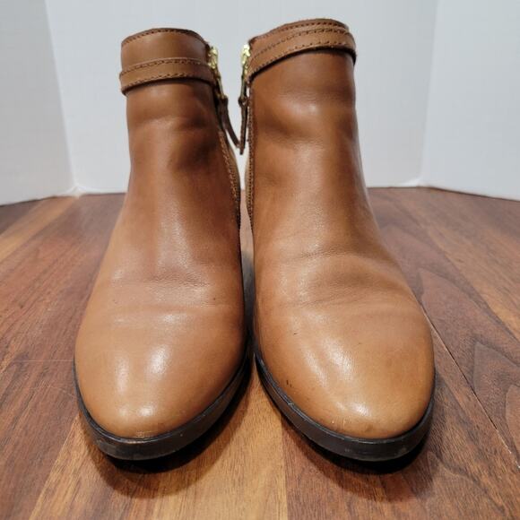 Lauren Ralph Lauren Damara Leather Suede Ankle Boots Zip Close Size 7 - Picture 5 of 14